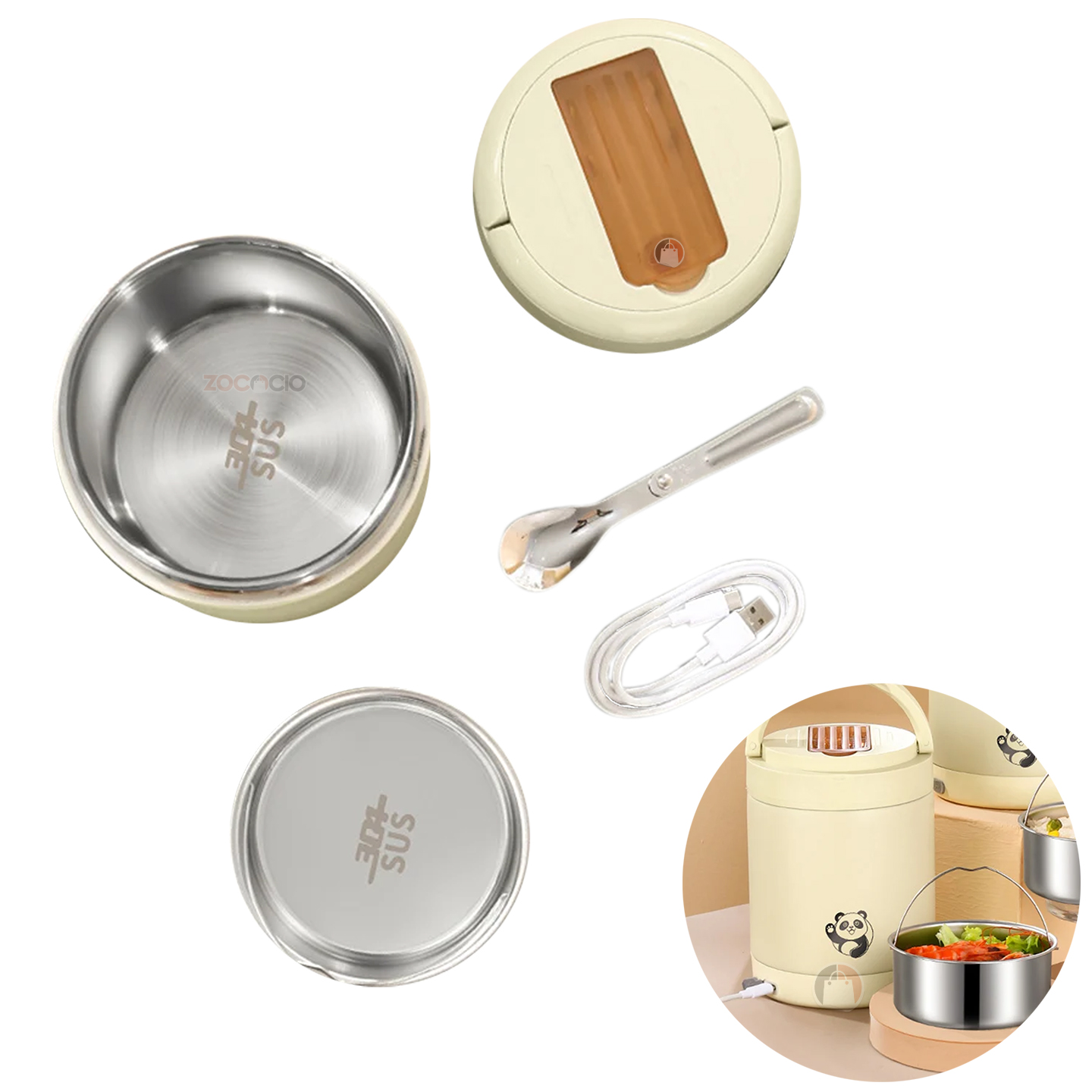 Miniatura 5 de Lonchera Fiambrera Eléctrica Calentadora